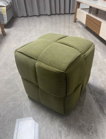 สตูลผ้าลูกฟูก MY DOLLS HOUSE COZY CUBE 38 ซม. สีเขียวใบชา_2